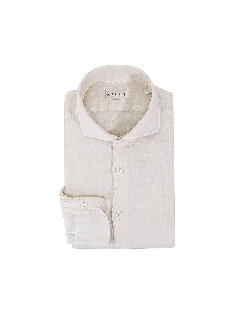 XACUS Leinenhemd Tailor Fit beige | 42