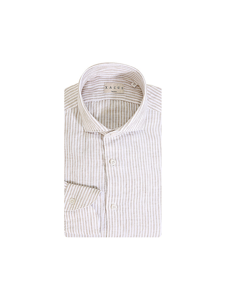 XACUS Leinenhemd Tailor Fit weiß | 43