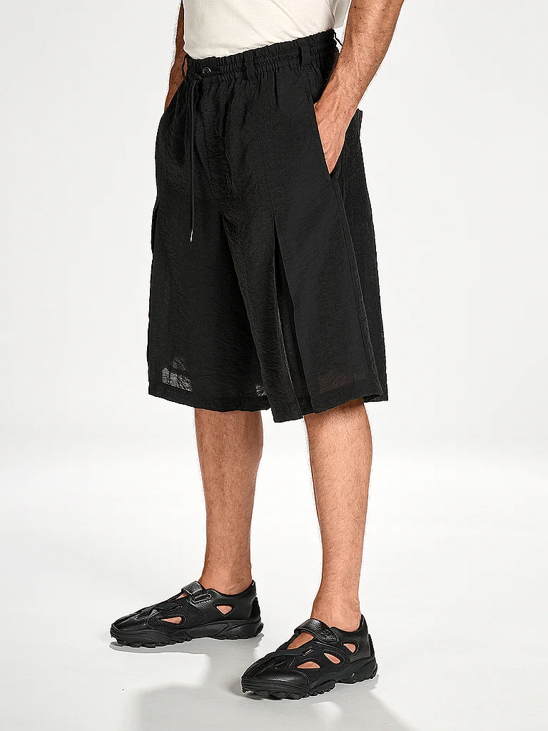 Y-3 Crinkle Pleated Shorts Black XL 6