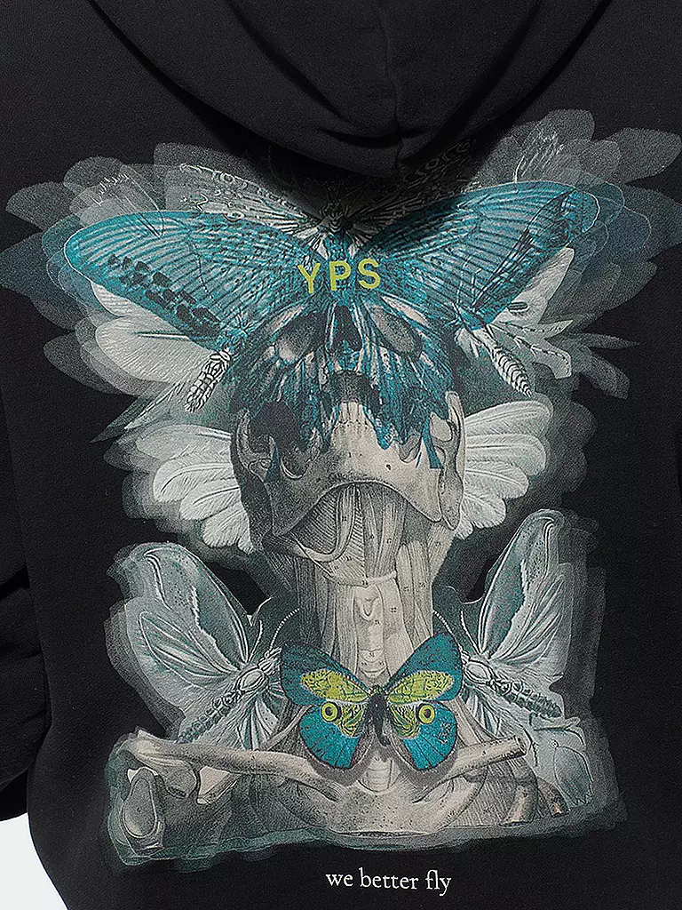YPS | Kapuzenpullover - Hoodie WE BETTER FLY JORIS | schwarz