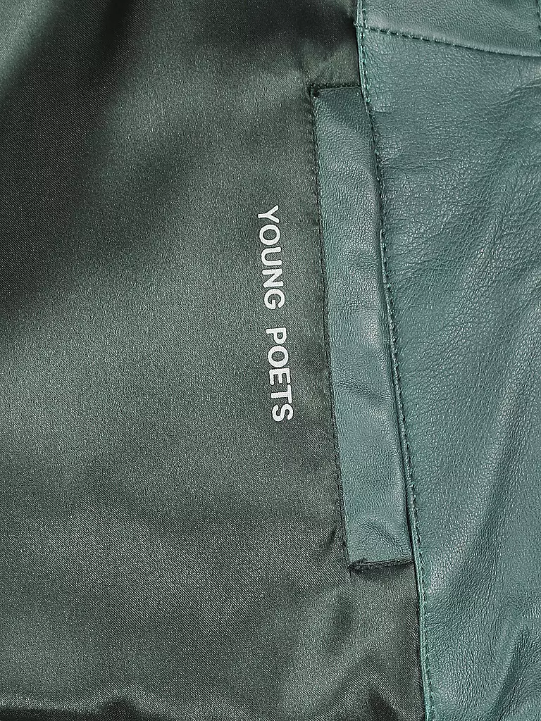 YPS | Lederjacke LANA SOFT ZIP | grün