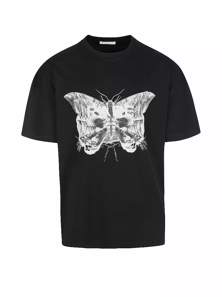 YPS | T-Shirt LION BUTTERFLY  | schwarz