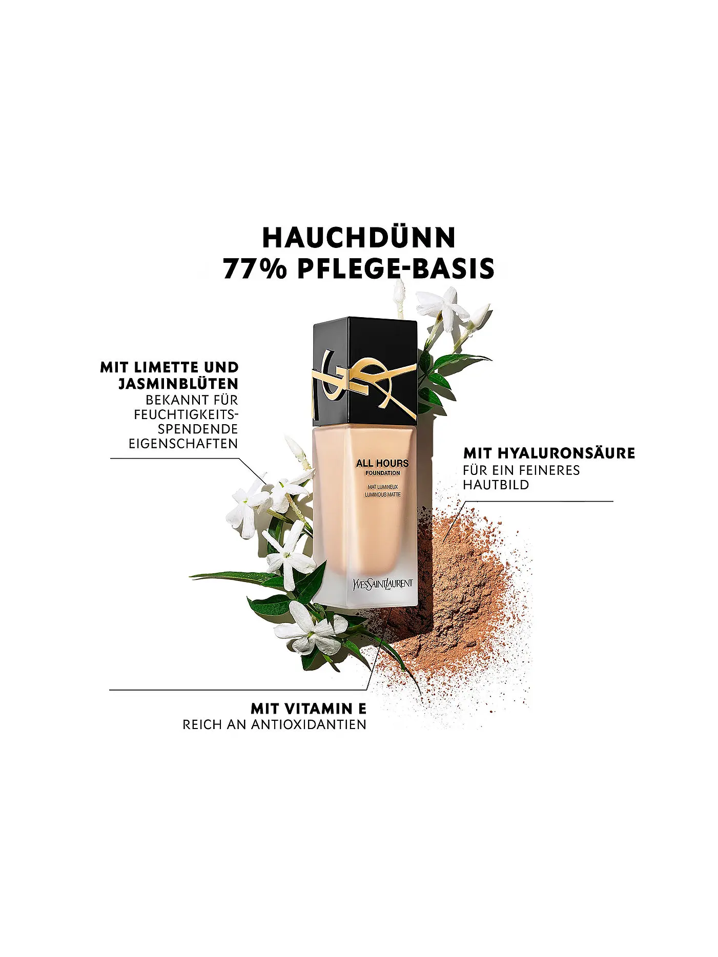YVES SAINT LAURENT | Encre de Peau - All Hours  Foundation ( MN7 )  | braun