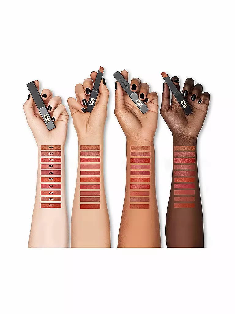 YVES SAINT LAURENT | Lippenstift -  Rouge Pur Couture The Slim  Velvet Radical (320 Scorching Brown) | dunkelrot
