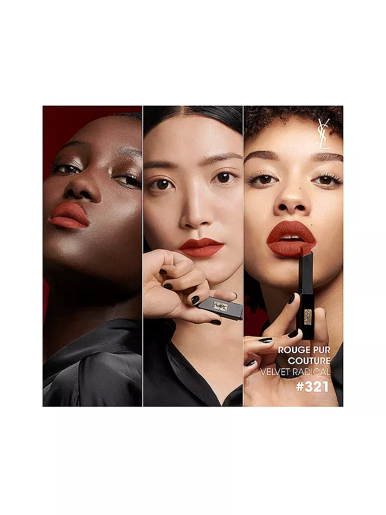 YVES SAINT LAURENT | Lippenstift -  Rouge Pur Couture The Slim  Velvet Radical (321 Revent Maroon) | dunkelrot
