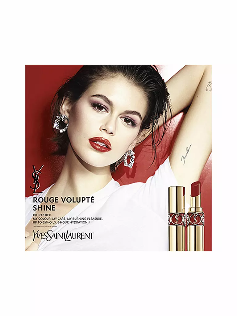 YVES SAINT LAURENT | Lippenstift - Rouge Volupte Shine ( 122 Burnt Zellige )  | rosa