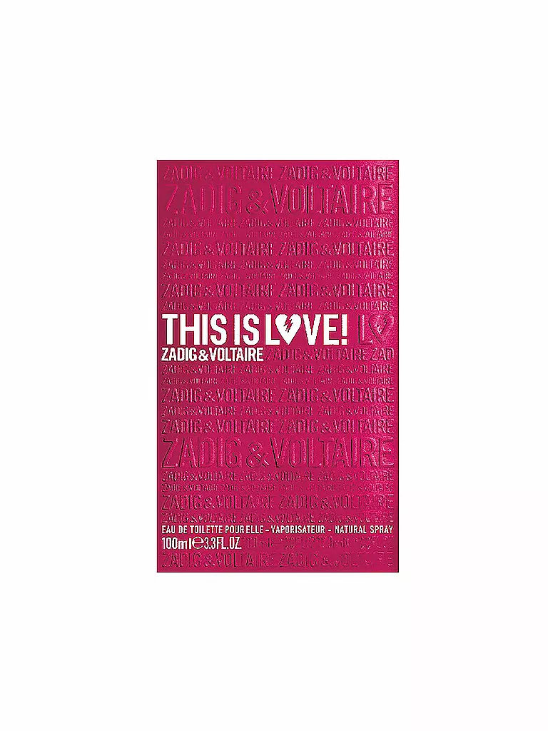 ZADIG & VOLTAIRE | This Is Love! Pour Elle Eau de Toilette Vaporisateur Natural Spray 100ml | keine Farbe