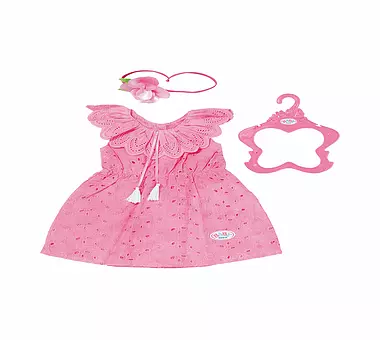 Baby Born Strickkleid-Set – Rosa-weiß Gestreift, Inkl. Leggings, Für Puppen 39-46 Cm