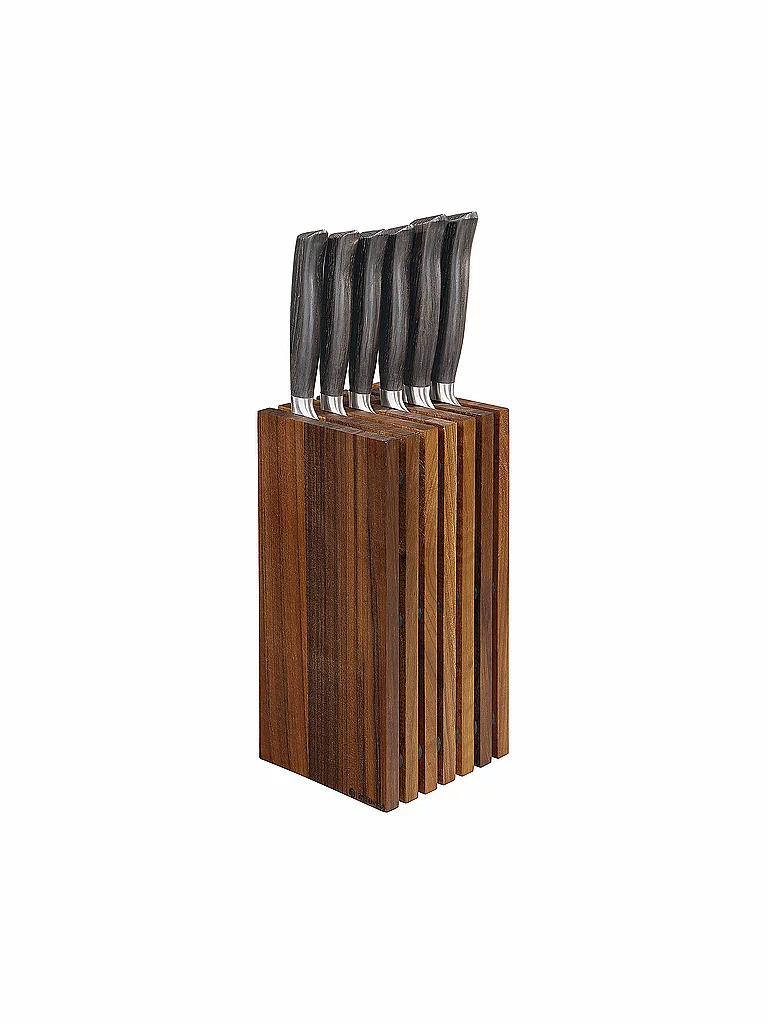 ZASSENHAUS Bloc à couteaux 13x26cm Noyer marron
