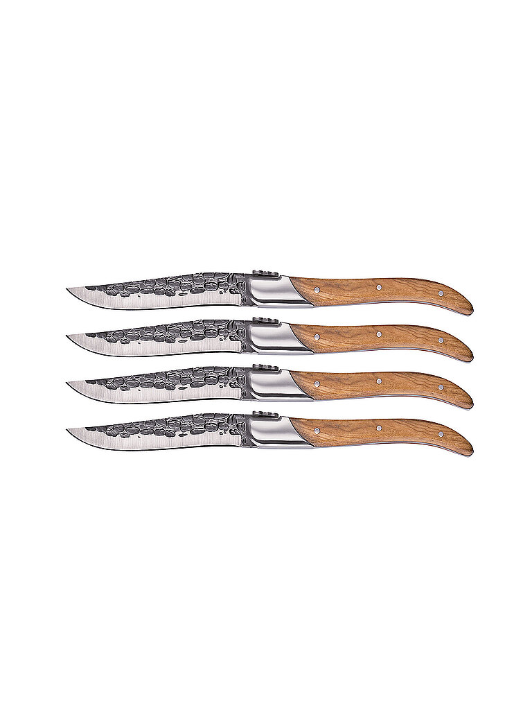 Steakmesser BULL 4er-Set Olivenholz braun baby