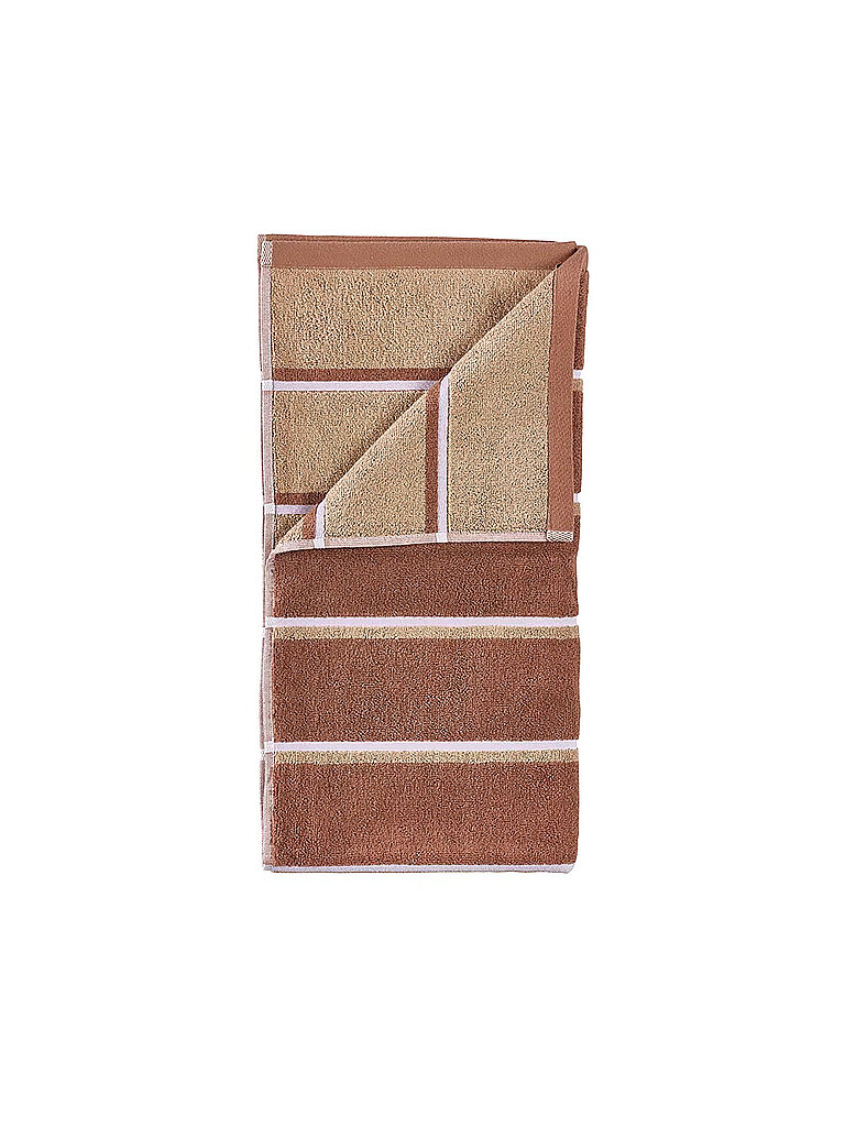ZONE DENMARK Duschtuch SAUNA 70x140cm Terracotta/Camle/Lupine kupfer