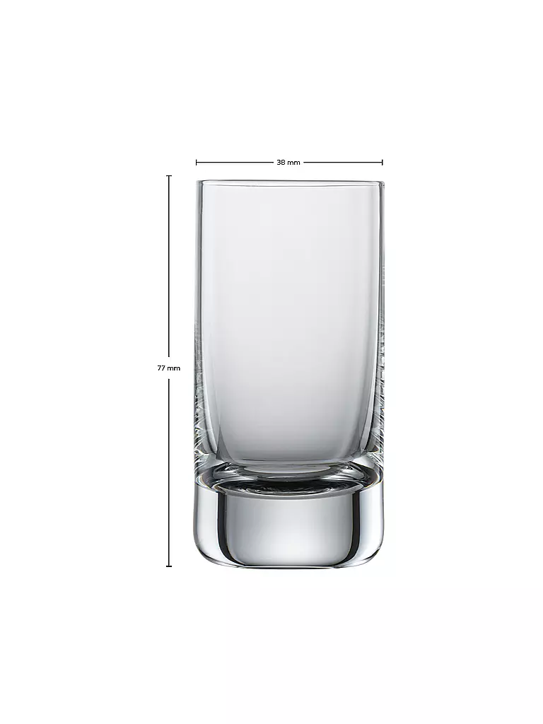 ZWIESEL GLAS | Schnapsglas 6er Set SIMPLE 46ml | transparent
