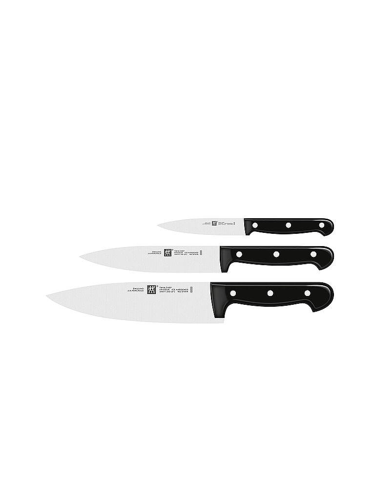 ZWILLING Messer Set 3-tlg. TWIN-CHEF Schwarz schwarz