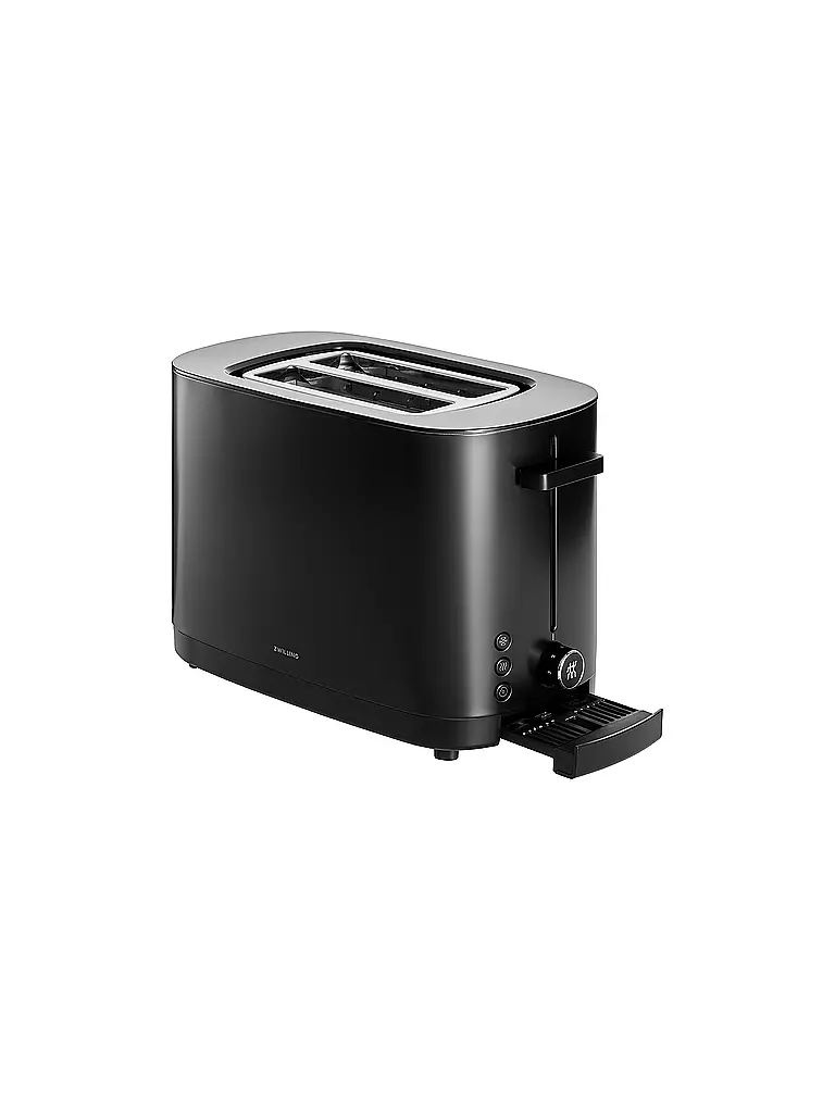 ZWILLING | ENFINIGY® Toaster 2 Scheiben Edelstahl 2 Schlitze kurz Schwarz  | schwarz